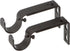 Ivilon Adjustable Brackets for Curtain Rods, Set of 2 for 1 or 1 1/8 Inch Rods, Antique Black