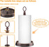 Heavy Weighted Base Steel Paper Towel Holder for Kitchen Countertops, Stand for Standard & Jumbo Rolls (Oil Rubbed