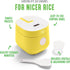 GreenLife 4-Cup Digital Rice Cooker, PFAS & PFOA-Free Removable Ceramic Pot, Healthy Cooking, Yellow