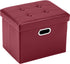 COSYLAND Storage Ottoman Foot Rest - 17x13x13in Leather Ottoman Rectangle Foot Stool