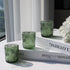 Set 24, Woho Green Votive Candle Holders of Green Glass Tealight Candle Holder for Christmas Party Decor, Tea Light