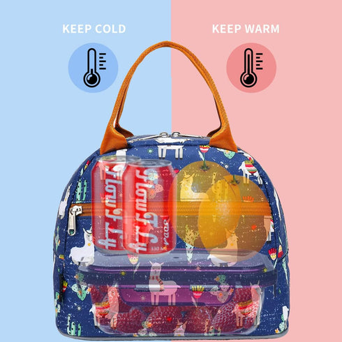 FlowFly Insulated Lunch Cooler Bag - Tote Bag Organizer for Women/Men, Alpaca