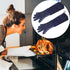 Extra Long 19.7" Professional Oven Mitts, Non-Slip Silicone Grip, Heat Resistant Up to 572°F, Black