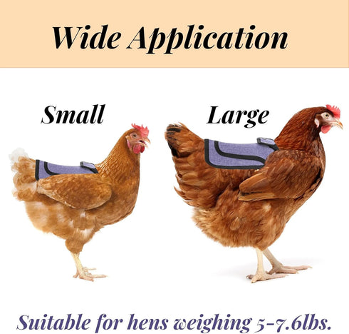 3 Pack Sides(3 Noamus Chicken Saddle for Hens, Premium Outdoor Saddle with Adjustable Strap, Sweater Clothes Poultry