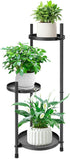 3-Tier Metal Plant Stand for Indoor & Outdoor, Heavy Duty Corner Flower