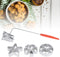 Rosette Iron Set with Handle, 4 Shapes Cake Printing Pastry Waffle Molds, Cookie Pastry Mold for Biscuit Lovers