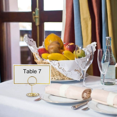 100Pcs Premium Place Cards, Small Table Cards with Gold Foil Border, Wedding, Dinner Parties, 2" x 3.5"