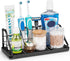 Bathroom Countertop Organizer - Detachable 7 Slots Kids Electric Black Toothbrush and