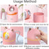 Small Humidifier Cute Portable Cool Mist Humidifier with 6 Pcs Humidifier Sticks 7 Color Night Light USB Air Humidifier for Bedroom Office Desk Car Travel (Pink+6 Filter Cotton Sticks) by INVODA