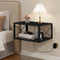 Homode Floating Nightstand, 2 Tier Wall Mounted Nightstand with Cable Hole, Wooden