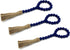 CVHOMEDECO. Wood Beads Garland with Tassels 3 PCS, Rustic Wooden Prayer Bead String Wall Hanging Accent