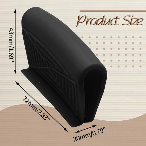 2 PCS Silicone Assist Handle Holder - Heat Resistant Pot Handle Covers - Non-Slip Handle Covers Handle Holder for Kitchen Pot Pan - Black by Bonsicoky