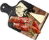 Coloch Black Marble and Acacia Wood Cutting Board, Decorative Chopping Board with Handle for Cheese, Steak, Fruit
