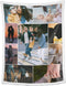 Custom Blankets with Photos Collage - Personalized Throw Blankets with Picture and Text, 40x50 Inch, 9 Photos