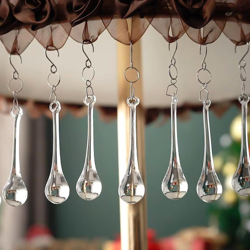 H&D 20pcs Hanging Chandelier Crystal Teardrop Prism Accent Rainbow Suncatcher Christmas Tree