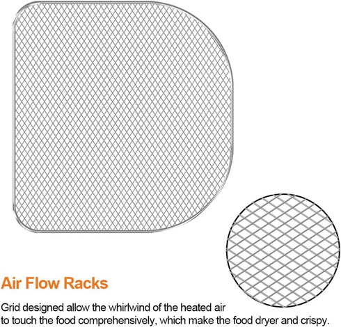 Replacement Dehydrator Racks for 6qt Chefman, Caynel, Power Air Fryer Oven, 3 Pieces