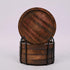 Mango Wood Coasters Set of 5 with Iron Holder Stand, Protects Countertops from Water Marks