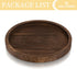 Wooden Decorative Tray Candle Holder: Romadedi Round Wood Tray Home Decor, Small Rustic Trays for Coffee Table