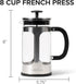 Farberware French Press Coffee Maker, 8 Cup Capacity, Stainless Steel Cold Brew Press, Borosilicate Glass