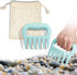 DOSTATNI Sand Scoop with Shovel Sand Flea Rake with Beach Mesh Bag Plastic