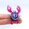 Crab Tiny Micro Figurine Hand Blown Glass Art Animals Collectible Gift Home