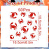 50 Summer 6.5 6.5 Inches Crab Boil Party Supplies - Pcs Crab Theme Seafood Boil Napkins Disposable, Red Crabs Party