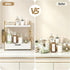 ROPALINS 2-Tier Counter Counter 13'' Bathroom Organizer with Drawer & Removable Basket, Wood & Metal Vanity Organizer