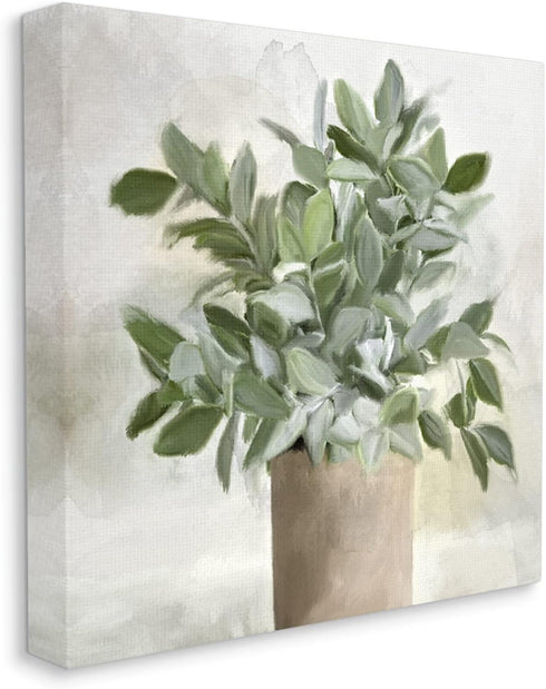 Stupell Industries Lush Green House Plant Leaves Detailed Painting Canvas Wall Art, Design by Kim Allen