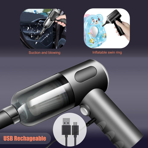 Wireless Handheld Car Vacuum Cleaner, High Power Rechargeable Mini Vacuum for Home and Office Dust