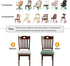 Stretch Jacquard Chair Seat Covers Set of 4, Removable Washable Anti-Dust Dining Chair Covers in Dark Green