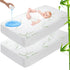 Crib Rayon Bamboo Waterproof Mattress Pad Cover, Soft Breathable Cooling Protection for Deep Pocket Mattresses