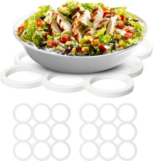 Bruntmor Silicone Trivets for Hot Pots and Pans, Set of 3 Heavy Duty Heat Resistant Mats for Tables and Countertops