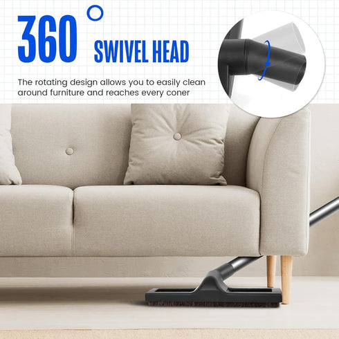 VOULLY 12" 1 1/4 inch(32mm) Attachments,360 Universal Vacuum Cleaner Floor Brush Attachments for Shark Vacuum Brush