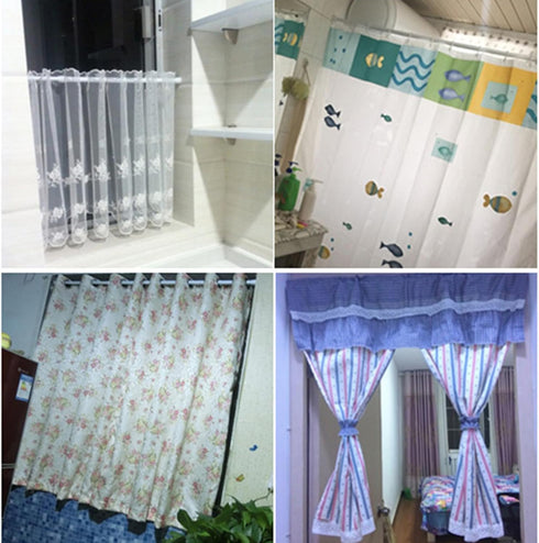 Shelves(25-40 Adjustable Size Window Curtain Rail Telescopic Spring Tension Rod For Blackout Curtain Rod Shoe Rack