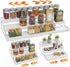 Expandable Spice Rack Organizer - 3 Tier Adjustable Cabinet Spice Organizer for Easy Visibility, White