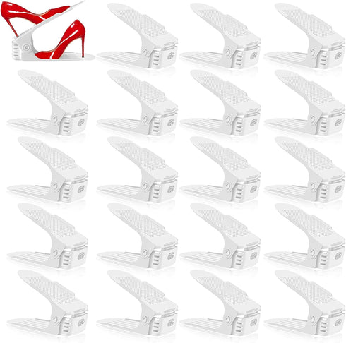 Shoe Slots Organizer - 20 Pack Shoe Stackers, 50% Space Savers, 4