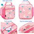 FlowFly Kids Lunch Box Insulated Soft Bag, Mini Cooler Thermal Meal Tote Kit for Girls, Boys, Unicorn