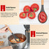 E-far Silicone Kitchen Utensils Set of 6, Non-stick Cookware Friendly, Heat Resistant, Includes Spatula, Ladle, Spoon,
