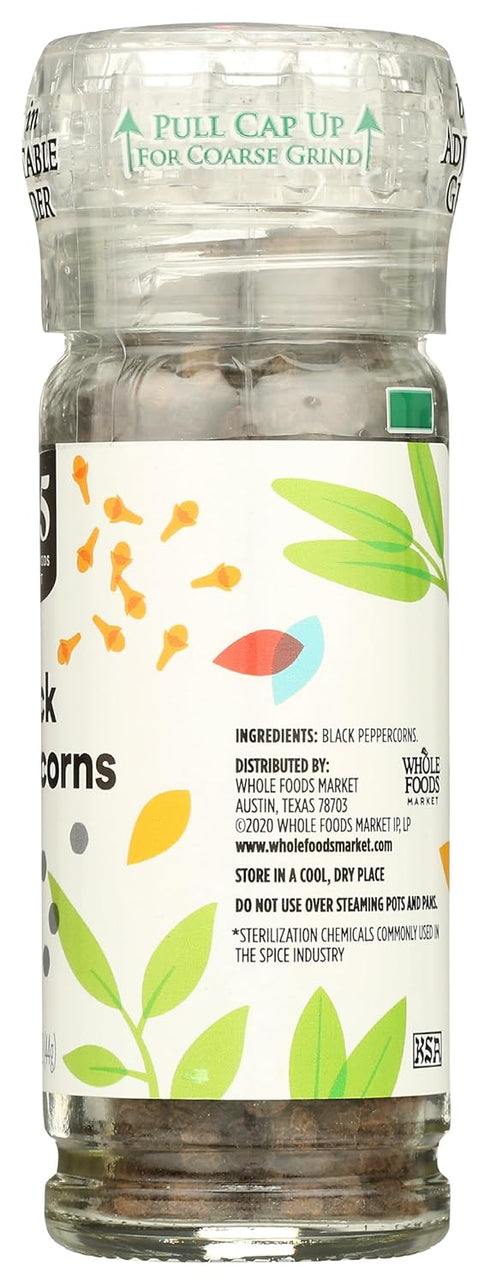 365 1.55 by Whole Foods Market, Black Peppercorn Grinder, Ounce