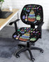 Happy Birthday Office Chair Cover, Stretch Rotating Computer Chair Seat Back Covers, Birthday Gifts for Desk Chairs