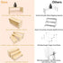 Varbonia Set 2 3-Tier 6 Pack) Wood Display Risers - x Rectangular Stands, Layered Aesthetic Shelves for Cupcakes