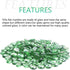 YIYA Green Flat Marble Decorative Beads, Glass Gems for Home Decoration, Vase Filler, Fish Tank Bottom Decoration