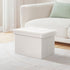 16.5"x12.6"x12.6" B FSOBEIIALEO Storage Ottoman Cube Small Sherpa Ottoman Foot Rest, Foldable Portable Boucle Ottomans