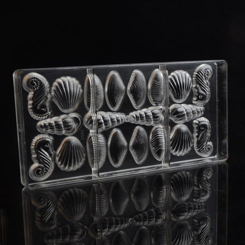 Polycarbonate Chocolate Mold - DIY Handmade Candy Mould with 5 Shell Styles for Pastry Tools Bakeware