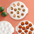 Bamboo's Grocery LoKii 2 Pack Ceramic Escargot Dish, 12 Holes with Handles, White, 9.25 Inches, Snail Dish Diet Plates