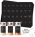 ThreeKin 230 Spice Jar Labels, Waterproof & Oil-Resistant Black Minimalist Stickers for Kitchen Organization, BPA-Free