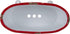 Foreside Home & Garden Red Rim White Enamel Soap Dish - Bathtub