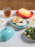 Countertop,Porcelain 7.3*4.1 inches Sweejar Ceramic Butter Dish with Lid for Butter Keeper with Knob Handle,Butter
