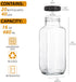 umud 16 Oz Set 20 (20) Juice Bottles with Lids, - of - Clear Glass Jars with Caps - Reusable Empty Drink Containers