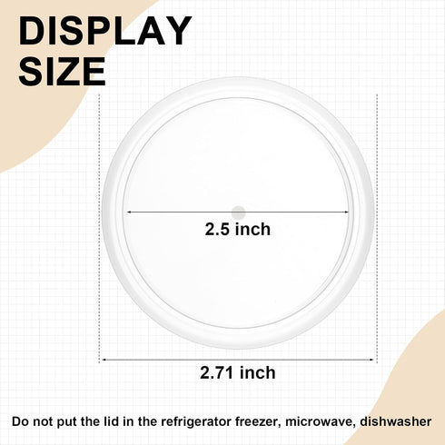 24 Tessco for you Pieces Yogurt Container Lids Clear Plastic Jar Lids Not Included Jar Replacement Compatible with Oui